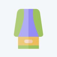 Icon Cartridge. related to Vape symbol. flat style. design editable 1 vector