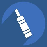 Icon CBD. related to Vape symbol. long shadow style. design editable 1 vector