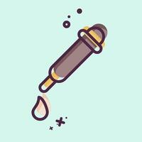 Icon Pipette. related to Vape symbol. MBE style. design editable vector