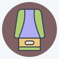 Icon Cartridge. related to Vape symbol. color mate style. design editable 1 vector