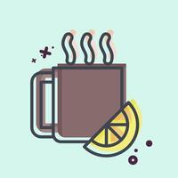 Icon Hot Drinks. related to Restaurant symbol. MBE style. design editable vector