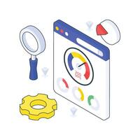 Web Optimization isometric Colored illustration vector