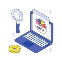 Website Optimization isometric Colored illustration vector