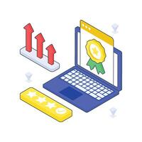 Web Quality isometric Colored illustration vector