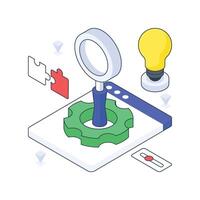 Web Solution isometric Colored illustration vector