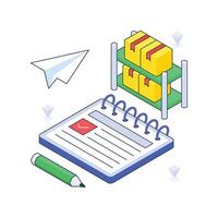 Dispatch Orders isometric Colored illustration vector