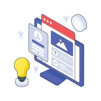 Web Design isometric Colored vector
