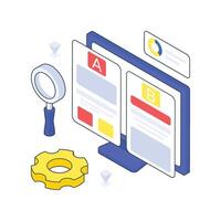 Ab Testing isometric Colored vector
