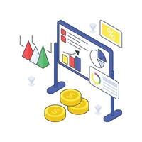 Business Presentation isometric Colored i vector