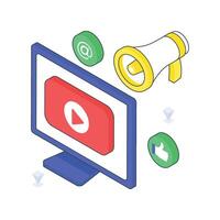 Marketing isometric Colored vector