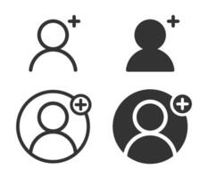 Add a new User profile login or access authentication icon. web avatar app ui interface logo sign. illustration image. Isolated on white background. vector