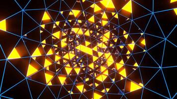 Orange and Blue Abstract Strobe Triangles Move Background VJ Loop in 4K video
