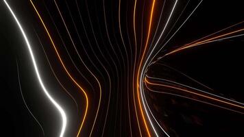 Orange and White Neon Glow of Changing Rays Background VJ Loop in 4K video