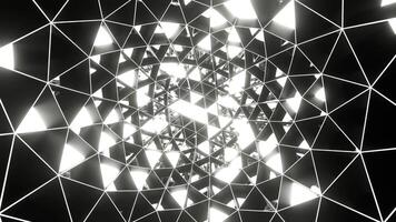 Black and White Abstract Strobe Triangles Move Background VJ Loop in 4K video