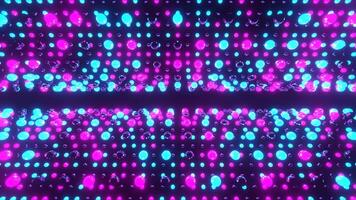 cian y rosado luz estroboscópica pelotas rotación antecedentes vj lazo en 4k video