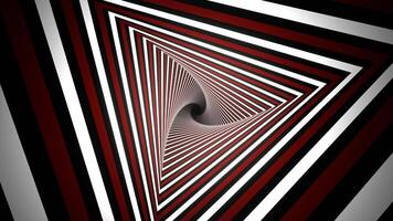 White and Red Spiral Triangle Fast Move Background VJ Loop in 4K video