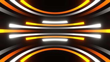 Orange and White Neon Abstract Lines Moving Background VJ Loop in 4K video