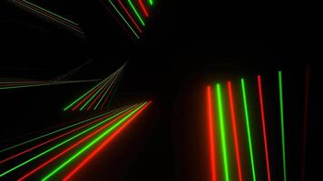 Green and Red Neon Beams Glowing Background VJ Loop in 4K video