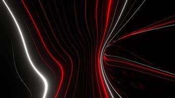Red and White Neon Glow of Changing Rays Background VJ Loop in 4K video