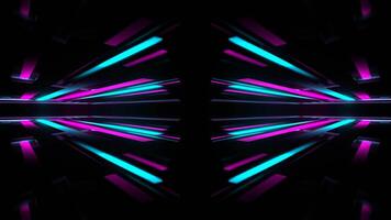 Cyan and Pink Neon Magic Alley Background VJ Loop in 4K video