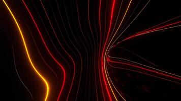 Red and Orange Neon Glow of Changing Rays Background VJ Loop in 4K video