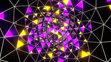 Multicolor Abstract Strobe Triangles Move Background VJ Loop in 4K video