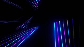 púrpura y azul neón vigas brillante antecedentes vj lazo en 4k video