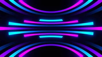 Purple and Blue Neon Abstract Lines Moving Background VJ Loop in 4K video