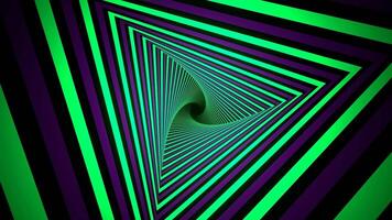Turquoise and Purple Spiral Triangle Fast Move Background VJ Loop in 4K video