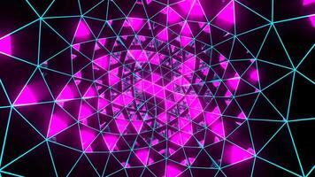 Cyan and Pink Abstract Strobe Triangles Move Background VJ Loop in 4K video
