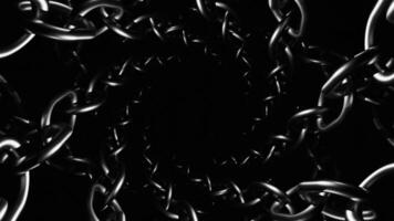 Spiral of Chains An Intriguing Abstract Art Piece Featuring a Striking Black Background. Design video