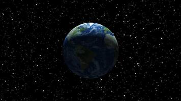 le Terre est montré dans espace avec étoiles Contexte. video
