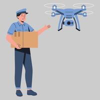 Drone delivery service technology vector