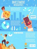 Investment Infographic with Charts and Graphs vector