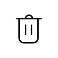 delete, trash bin, garbage Custom Icon Design vector