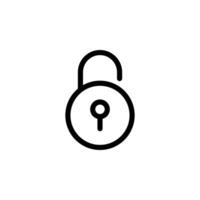 unlock, padlock Unique Icon Art Concept vector