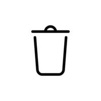 delete, trash bin, garbage Iconic Design Concept vector