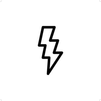 thunder, lightning bolt Visual Icon Design Concept vector