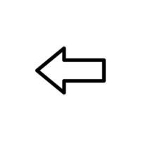 arrow, left Clean-Line Icon Design Template vector