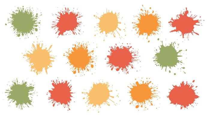 Set of Multicolored spots and drops of paint. watercolor splashes for your design. illustration