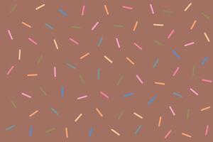 Background of donut icing. Creamy texture with colorful sprinkles on mocha mousse background. Banner background colorful splashes vector