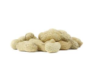 Peanuts. Nuts in shell isolated on white background. Collection. photo