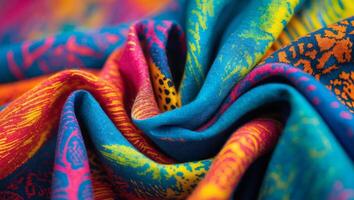 Colorful Abstract Fabric Texture Background Image.Colorful Abstract Fabric Texture Background Image. photo