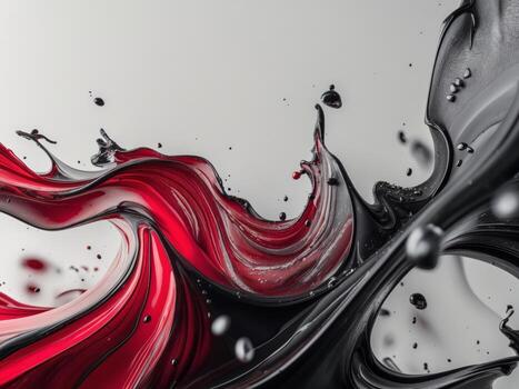 resumen rojo y negro fluido textura con gotas foto