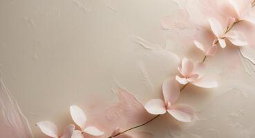 Soft cream and pink textured background ideal for web design templates brochures workshops or decorative displays photo