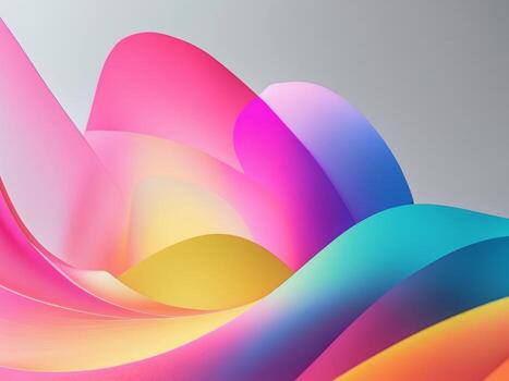 vibrante resumen diseño presentando vistoso gradientes y suave formas foto