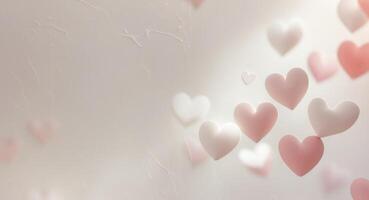 Valentine's Day Hearts Background Perfect For Adding Text Messages And Images On The Left Side Of Wallpaper. photo