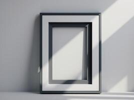 parallelogram rectangle picture frame with a two tone. photo
