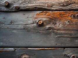 Textured wooden surface with rustic gray and brown tones. photo
