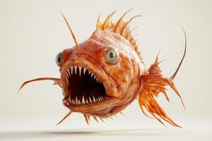 A fish with a mouth open and a look of surprise on its face photo